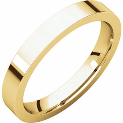 FIR9:224607:P 10kt Yellow 3mm Flat Comfort Fit Band