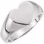 5623:226734:P Platinum Heart Signet Ring