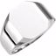 5760:226840:P Platinum 12x10mm Octagon Signet Ring