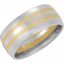 50177:235174:P 14kt White & Yellow 8mm Band Size 6
