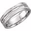 50187:235879:P 14kt White 6mm Design Band Size 7.5
