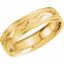 50152:222224:P 14kt Yellow 6mm Comfort Fit Design Band Size 6.5