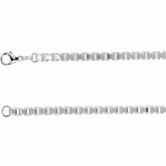 CH378:241257:P Sterling Silver 4.5mm Box 7" Chain