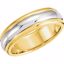 50166:222592:P 18kt Yellow & Platinum 6mm Comfort-Fit Band Size 9