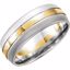 50250:254804:P 14kt White & Yellow 8mm Band Size 5
