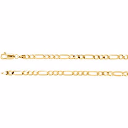 CH493:244867:P 14kt Yellow 4mm Figaro 8" Chain
