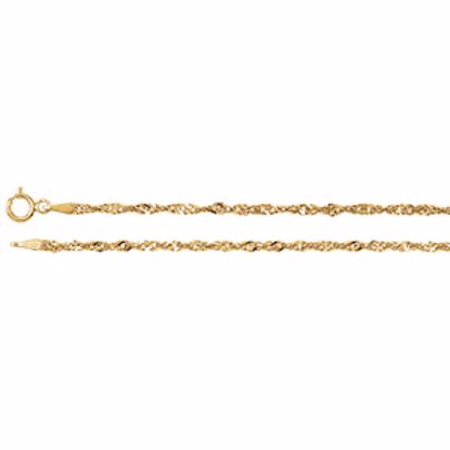 CH501:244849:P 14kt Yellow 2mm Singapore 7" Chain
