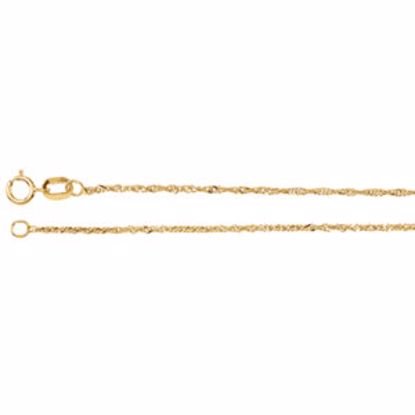 CH500:244899:P 14kt Yellow 1mm Singapore 7" Chain
