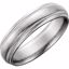 50108:259795:P 14kt White 6mm Milgrain Band Size 7
