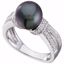 62794:276569:P Freshwater Cultured Pearl & Diamond Ring