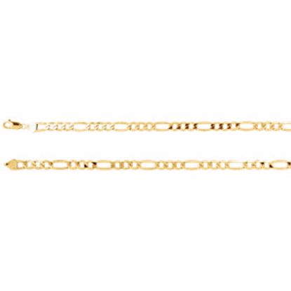 CH630:287916:P 14kt Yellow 6.5mm Figaro 7" Chain
