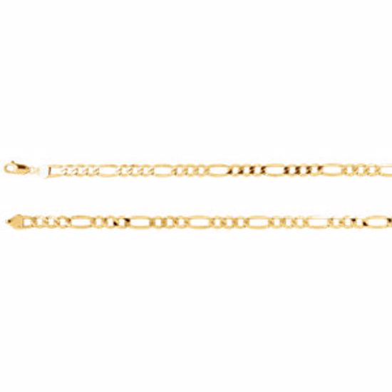 CH630:287916:P 14kt Yellow 6.5mm Figaro 7" Chain
