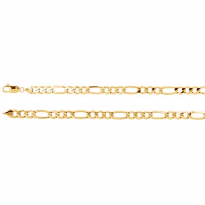 CH632:288301:P 10kt Yellow 7mm Figaro 8" Chain
