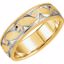 50423:277496:P 14kt Yellow & White 6mm Comfort-Fit Band Size 10