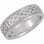 50518:298948:P 14kt White 7mm Celtic Inspired Band Size 11
