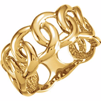 5217:6439:P 10kt Yellow 9.5mm Link Design Band