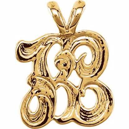 8611:34729:P 10kt Yellow "K" Medium Initial Pendant