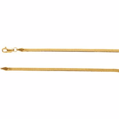 CH44:50285:P 14kt Yellow 3mm Flexible Herringbone Chain 7" Chain
