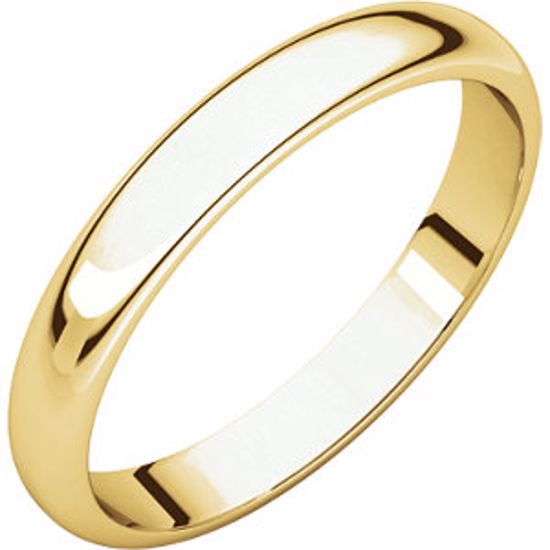 HR7:50852:P 10kt Yellow 3mm Half Round Band