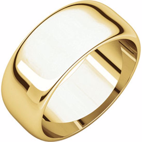 HR7:50858:P 10kt Yellow 8mm Half Round Band