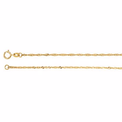 CH69:73065:P 14kt Yellow 1.25mm Solid Singapore 16" Chain