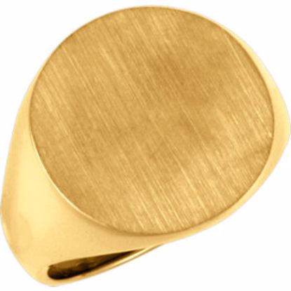 9455:90083:P 18kt Yellow 18mm Mens Signet Ring