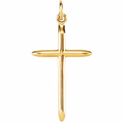 R16273:104148:P 14kt Yellow Gold Filled 25x15mm Cross Pendant