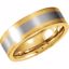5699:104940:P 18kt Yellow & Platinum 6mm Comfort-Fit Band Size 8
