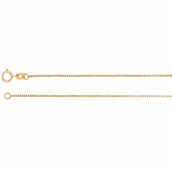 CH80:105108:P 14kt Yellow .75mm Solid Box 7" Chain