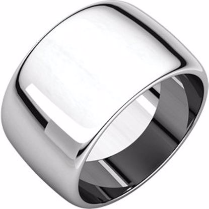 HR12:111416:P Platinum 12mm Half Round Band