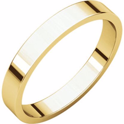 F15:114636:P 10kt Yellow 3mm Flat Band