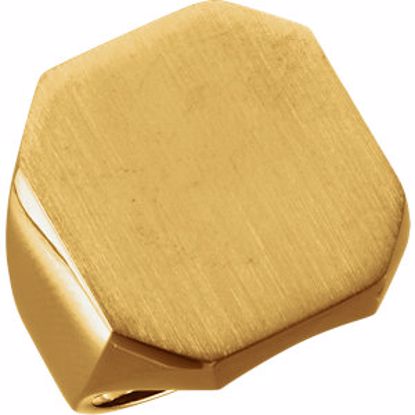 9128:117727:P 14kt Yellow 22x20mm Men's Signet Ring