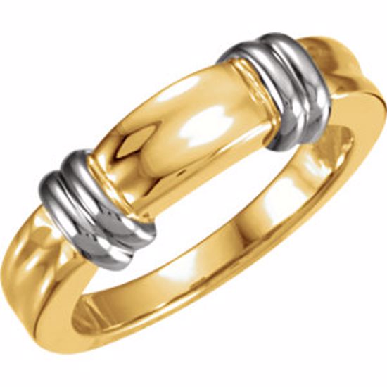 5795:119012:P 18kt Two-Tone 7mm Ladies Duo Band