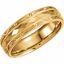 5717:129021:P 14kt Yellow 6mm Comfort Fit Design Band Size 13.5