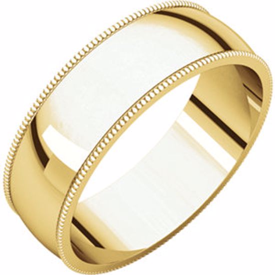 MGL5:142511:P 10kt Yellow 6mm Light Milgrain Band