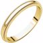 MG8.5:143523:P 10kt Yellow 2.5mm Milgrain Band