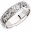 50066:145020:P 14kt White 6mm Hand Engraved Band Size 8