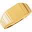9302:146585:P 14kt Yellow 11mm Men's Square Signet Ring