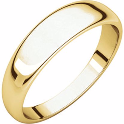 HRT7.5:146219:P 10kt Yellow 5mm Half Round Tapered Band