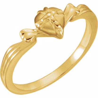 R16608:140391:P 14kt Yellow The Gift Wrapped Heart® Ring Size 5