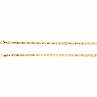 CH213:140464:P 14kt Yellow 2.75mm Solid Byzantine 7" Chain