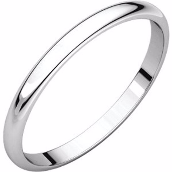 HRL4.5:161281:P Platinum 2mm Half Round Light Band