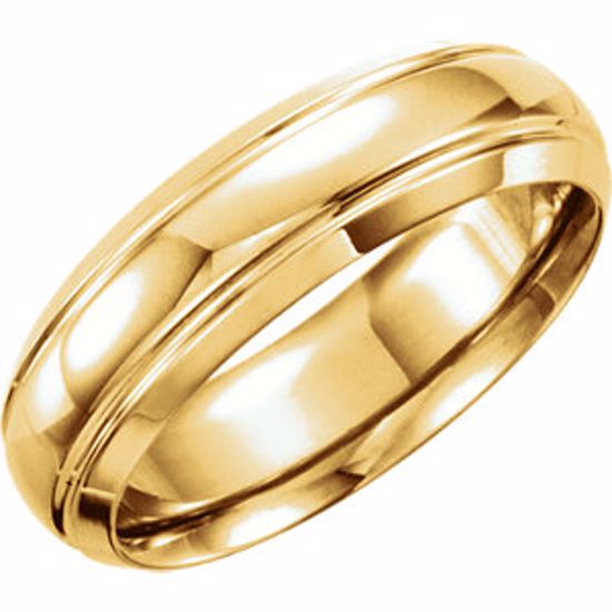 50102:192505:P 14kt Yellow 6mm Grooved Band Size 9