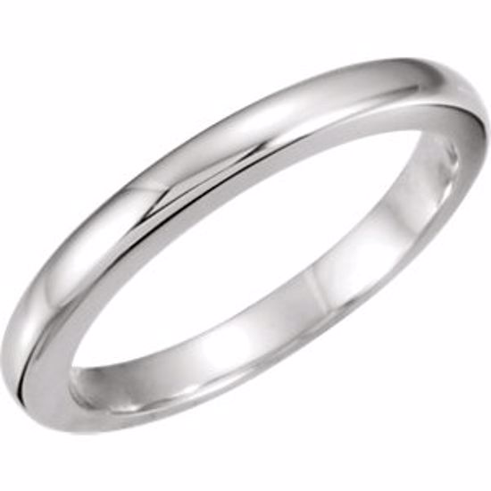 50113:212666:P 14kt White #4 Tapered Bombé Solstice Solitaire® Band for .25-.33 CT