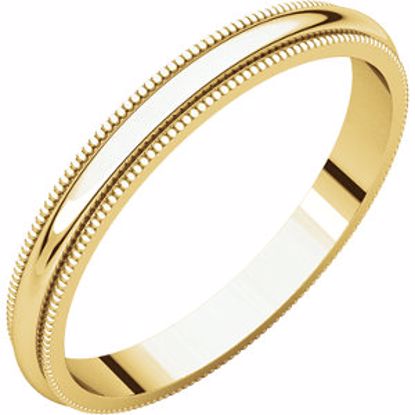 MG15:213290:P 10kt Yellow 2.5mm Milgrain Band