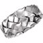 50052:217024:P Platinum 6mm Hand Woven Band Size 7.5