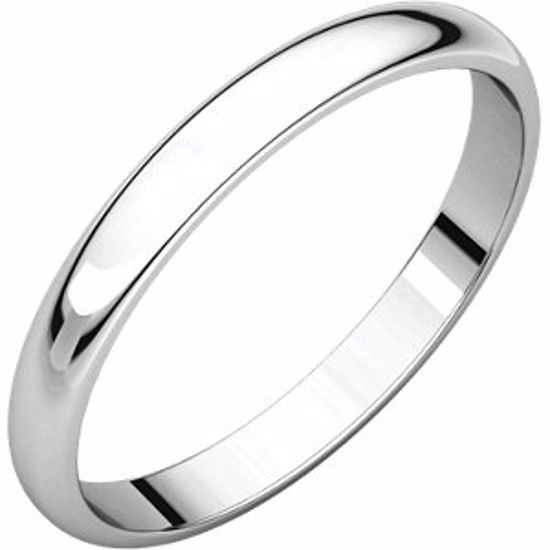 HRL12:218741:P Platinum 2.5mm Half Round Light Band