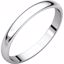 HRL12:218741:P Platinum 2.5mm Half Round Light Band
