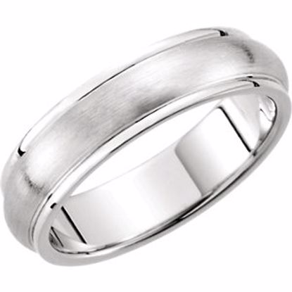 50165:222581:P 14kt White 5mm Design Band Size 11.5