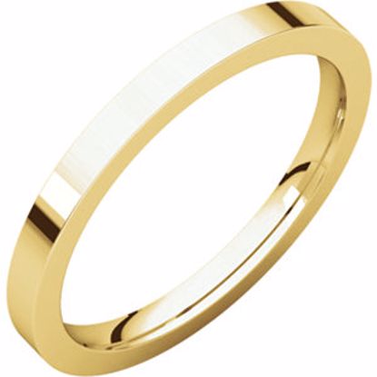 FIR12:225031:P 10kt Yellow 2mm Flat Comfort Fit Band